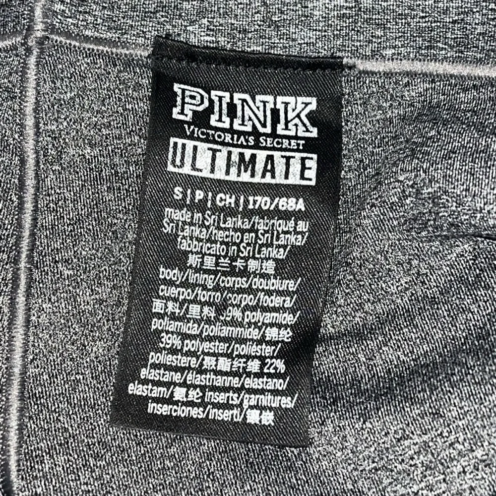 PINK Victoria’s Secret Ultimate Leggings Gray/Black Womens Size Small